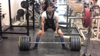 250kg (551lbs) x 2 Raw, 277,5 kg (611lbs) Deadlift