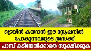 ട്രെയിൻ കയറാൻ ഈ സ്റ്റേഷനിൽ പോകുന്നവരുടെ ശ്രദ്ധക്ക്. പാമ്പു കടിയേൽക്കാതെ സൂക്ഷിക്കുക.