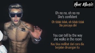 Confident - Justin Bieber ft. Chance The Rapper ~Oh no no She's confident~ |Lyrics Lagu Terjemahan