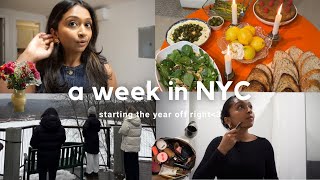 Throwing a dinner party, vision boarding, cabin trips | NYC DIARIES