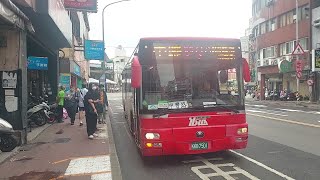 亞通客運 5671線 KKB-7501 駛入/駛離中壢北站 Yutong ZK6128HG