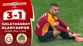 Galatasaray 3 - 1 Alanyaspor MAÇ ÖZETİ (Ziraat Türkiye Kupası Çeyrek Final Rövanş Maçı) / 12.02.2020