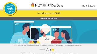 Simone Heckmann - Introduction to FHIR | DevDays November 2020 Virtual