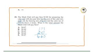 Math ACT 16MC2 Question 15