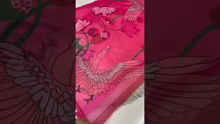 New Arrival Super Hit Collection Flamingo Pure Georgette Digital printed Saree BlousePrice:799+ship