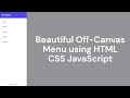 Beautiful Off-Canvas Menu using HTML CSS JavaScript | Responsive Sidebar UI 2026