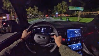 2023 Jeep Grand Wagoneer L Night Drive (3D Audio)(ASMR)