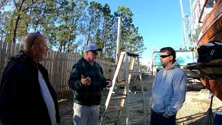 36 Grand Banks Boatyard meeting the buyers surveyor for the first time