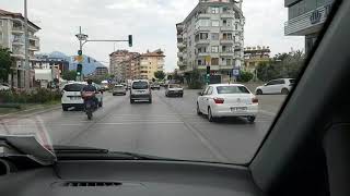 Alanya hyperlapse car drive across the city from west to east.