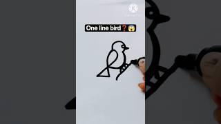 Draw bird with only 1 line😱💕#drawing #birds #draw #trending #ytshorts #viral #shorts #satisfying