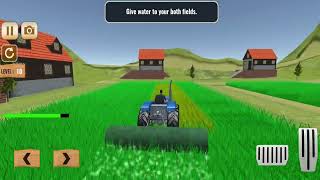 Giving water to field by machine | Tractor Farming Game | 2022 gameplay | mobile android iOS | Mobi