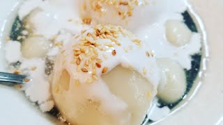 Coconut Milk Mung Beans Glutinous Rice Balls ( Che Troi Nuoc) 椰汁豆蓉汤圆