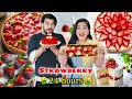 We ate *Only* STRAWBERRY 🍓 for 24 Hours 🤮 Gone too *Yummy* 🤤 Nilanjana Dhar & Situ