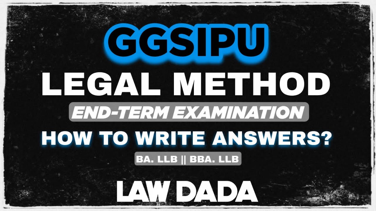 LEGAL METHOD SOLVED PAPER (GGSIPU) | BA.LLB BBA.LLB |#lawstudents # ...