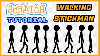 How to make an ANIMATED WALKING STICKMAN | Character animation | Stop motion - Scratch 3.0 Tutorial