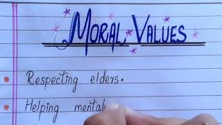 Important Moral Values For Students | Moral Values For Kids In English | written by umama |
