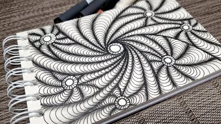 Simple Zendoodle Idea || For Beginners || Mindful Art || Zentangle inspired art