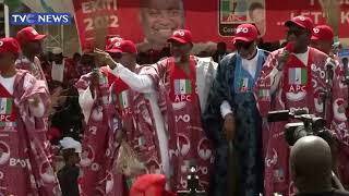 (WATCH) Tinubu, Adamu, 14 Govs, Others Storm Ekiti for APC Gov Campaign