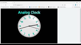 Clock Animation with Text Label and Annotation Using Visual Python