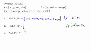 Sets: union, intersection, and complement