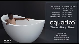 Aquatica Lillian Freestanding Bathtub Demo Video for People of Average Height