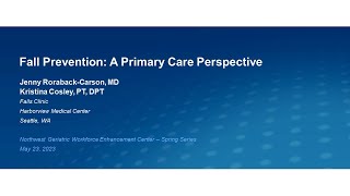 Fall Prevention A Primary Care Perspective