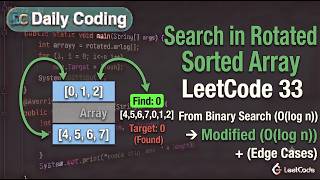 How to Search in Rotated Sorted Array| LeetCode 33 |Binary Search Pattern #dsa #coding #inspiration