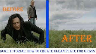 Nuke Tutorial: How to create clean plate for grass||transform Masked | Transform