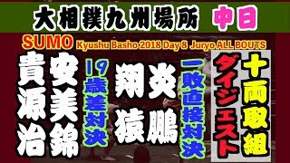 大相撲九州場所【中日】十両取組ダイジェスト 2018.11.18