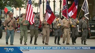 Austin mayor boycotting Veterans Day Parade where Confederate flags will fly