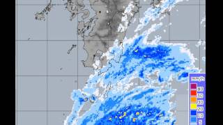 平成26年台風18号　九州南部レーダー画像