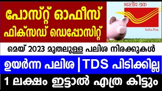 പോസ്റ്റ് ഓഫീസ് ഫിക്സഡ് ഡെപ്പോസിറ്റ്  പലിശ നിരക്കുകൾ |  Post office fixed deposit scheme 2023