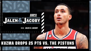 Jalen Rose reacts to Kyle Kuzma's 25-PT night vs. the Pistons: He's being slept on! | Jalen & Jacoby