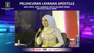 Rizqiani Putri MC Surabaya Moderator Peluncuran Layanan Apostille di Bali