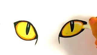 EASY How to Draw CAT EYES
