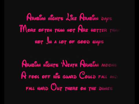 Arabian Nights - Aladdin Lyrics - YouTube