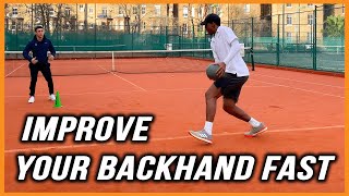 Advanced Tennis Backhand Drills | 6 Must Try Drills | Improve Fast (NO WEAK BACKHAND!!!)