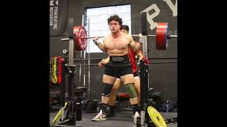 Wheeze, teen 105 kg lifter, with a big 683 lbs • 310 kg squat single