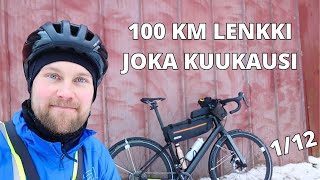 Pyöräilyvuosi käyntiin - Ensimmäinen pitkä lenkki! | 100 KM JOKA KUUKAUSI 1/12