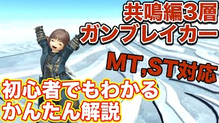 【FF14】エデン共鳴編3層をガンブレイカー(タンクMT,ST)で挑戦【漆黒ノーマルレイド パッチ5.2】