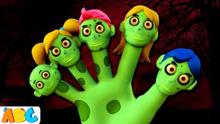 SPOOKY 3D Green Zombie Finger Family + More Halloween Songs Collection For Kids