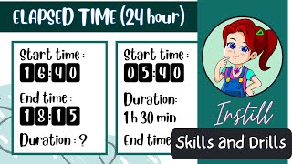 Elapsed Time Problems | Finding end time, start time and duration of 24 Hour Clock (military clock)