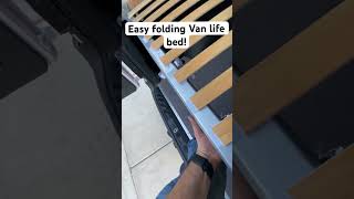 Easy folding bed for Mercedes sprinter van!  Light weight!  And simple tools only!