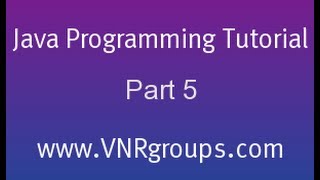 Java Programming Tutorial - Part 5 - Example