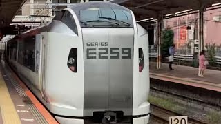 E259系特急￼成田エクスプレスNEX大船行き、新宿行き津田沼駅通過