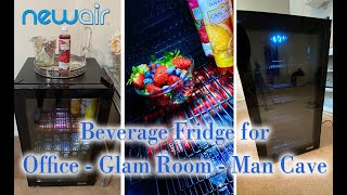 NEW! Beverage Fridge for the Office, Glam Room, Man Cave or She Shed! NewAir Review | MOOREGIRL