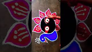 Lord Jagannath Rangoli #diwali #panchuka #Kartikapurnimarangoli #viral