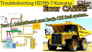 Error CA559 HD 785-7 Komatsu. Part 1: Cara kerja common Rail / CRI fuel system