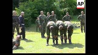 KOSOVO/ALBANIA BORDER: KLA FIGHTERS TRAINING