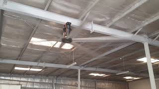 20ft HVLS high volume low speed fan @ climate+ warehouse Dubai